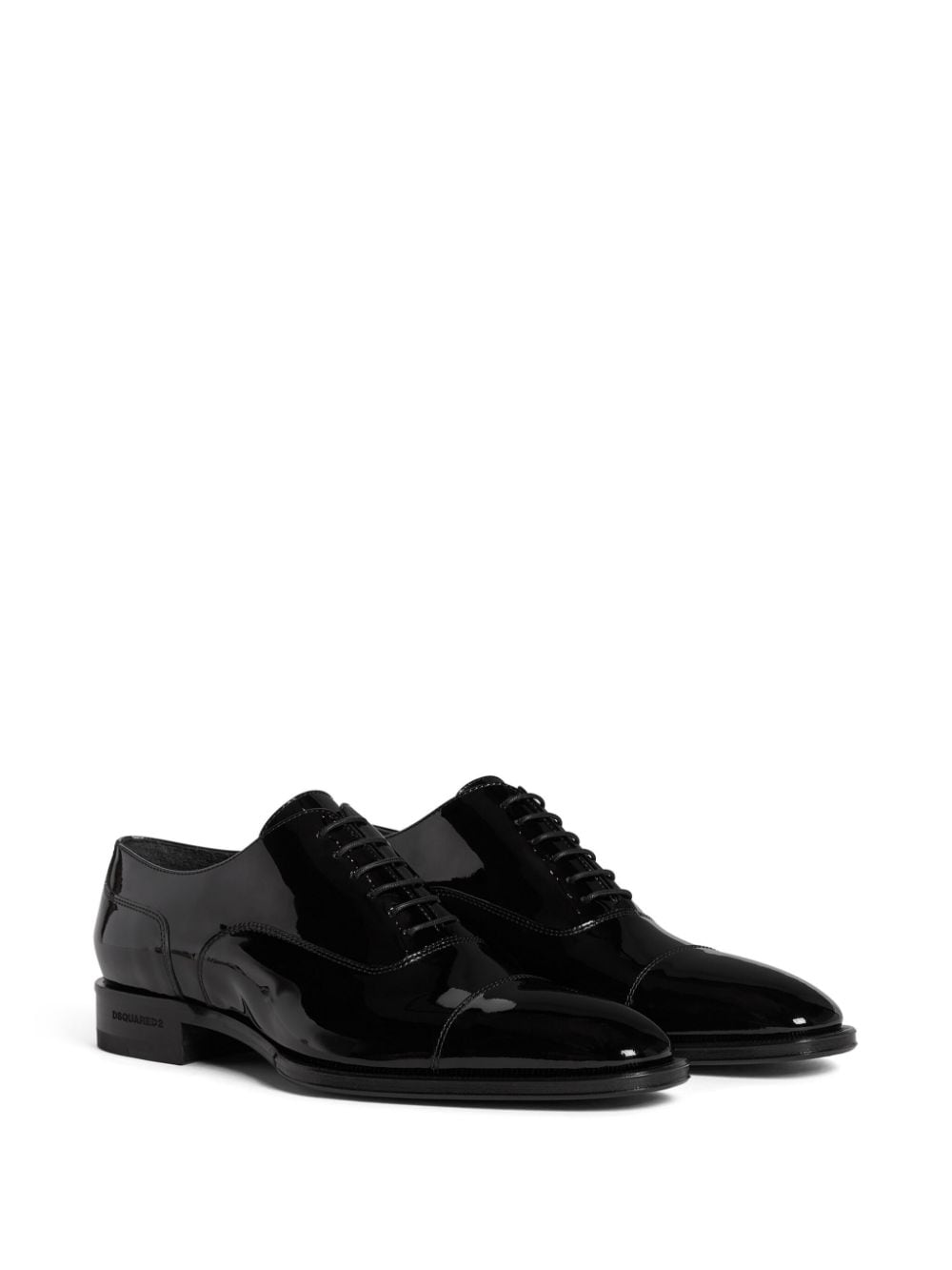 Shop Dsquared2 Patent Leather Lace-up Shoes In Black