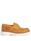 DSQUARED2 lace-up leather boat shoes - Neutrals