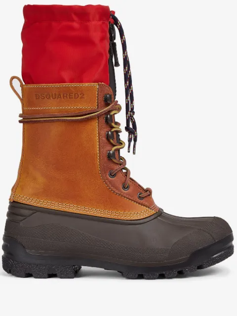 DSQUARED2 panelled-design leather boots