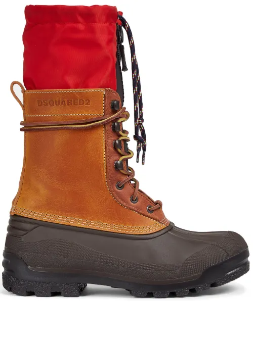 Bottines en cuir à empiècements - DSQUARED2 - Modalova