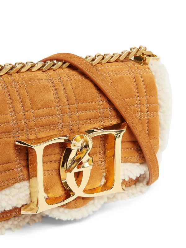DSQUARED2 Quilted Suede Shoulder Bag | Brown | FARFETCH IL