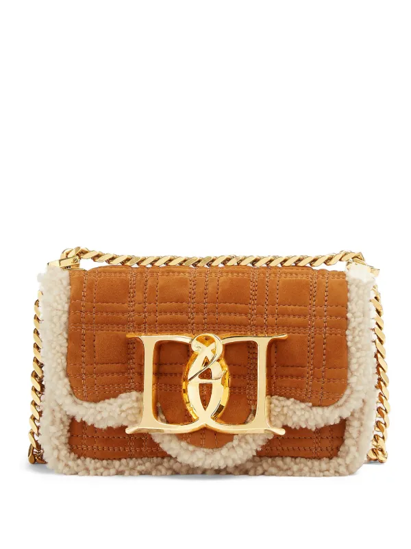 DSQUARED2 Quilted Suede Shoulder Bag | Brown | FARFETCH IL