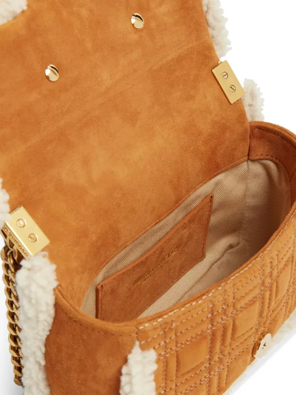 DSQUARED2 Quilted Suede Shoulder Bag | Brown | FARFETCH GR