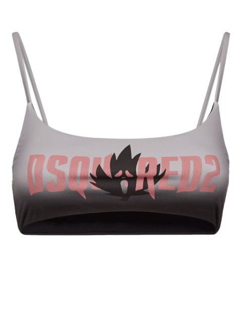 DSQUARED2 logo-print bikini top Women