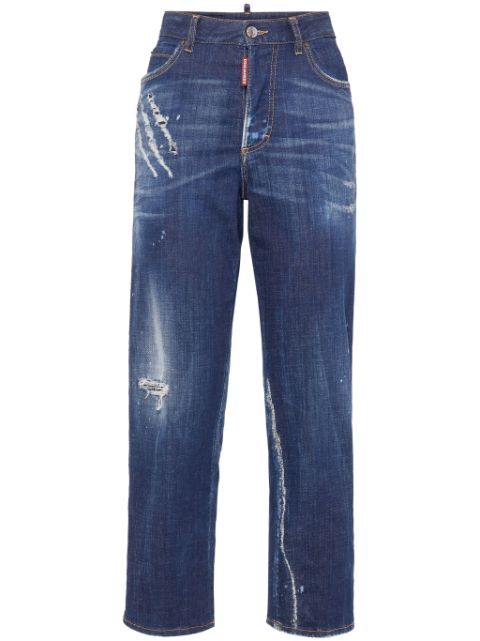 DSQUARED2 distressed straight-leg jeans Women