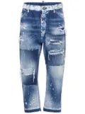 DSQUARED2 patchwork cropped jeans - Blue