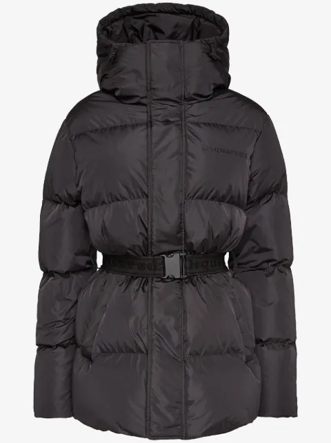 DSQUARED2 belted puffer coat