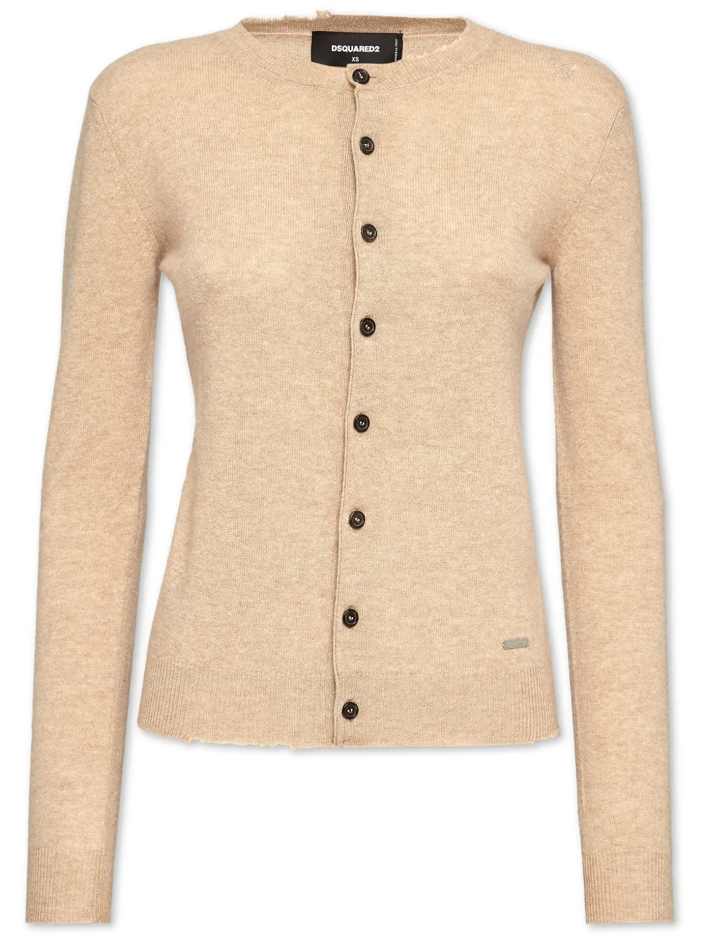 Dsquared2 Cardigan Mit Rundem Ausschnitt In Nude