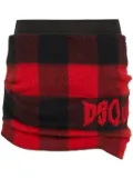 DSQUARED2 distressed check-print mini skirt - Pink