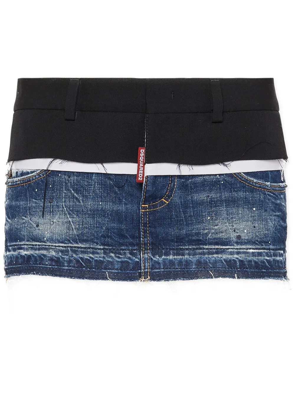 Dsquared2 Gelaagde denim midi-rok Blauw