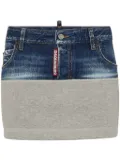 DSQUARED2 contrasting-fabric mini skirt - Grey