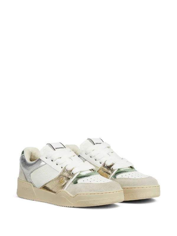 DSQUARED2 Spiker レザースニーカー | ホワイト | FARFETCH JP
