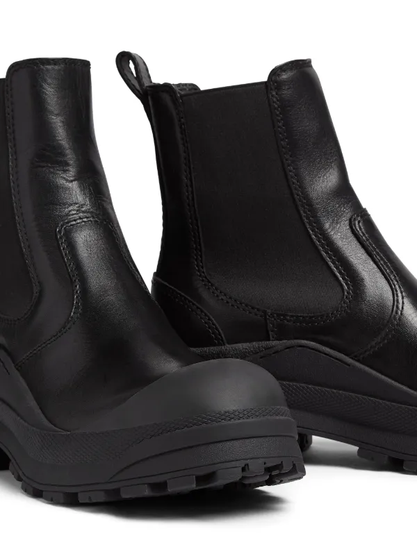 DSQUARED2 レザータグ アンクルブーツ | ブラック | FARFETCH JP 