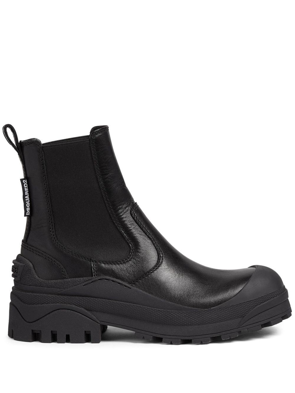 DSQUARED2 logo-tag leather boots Black