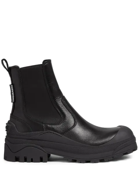 DSQUARED2 logo-tag leather boots Women