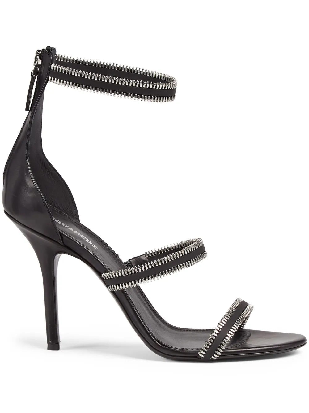 Shop Dsquared2 Stud-embellished Leather Sandals In Black