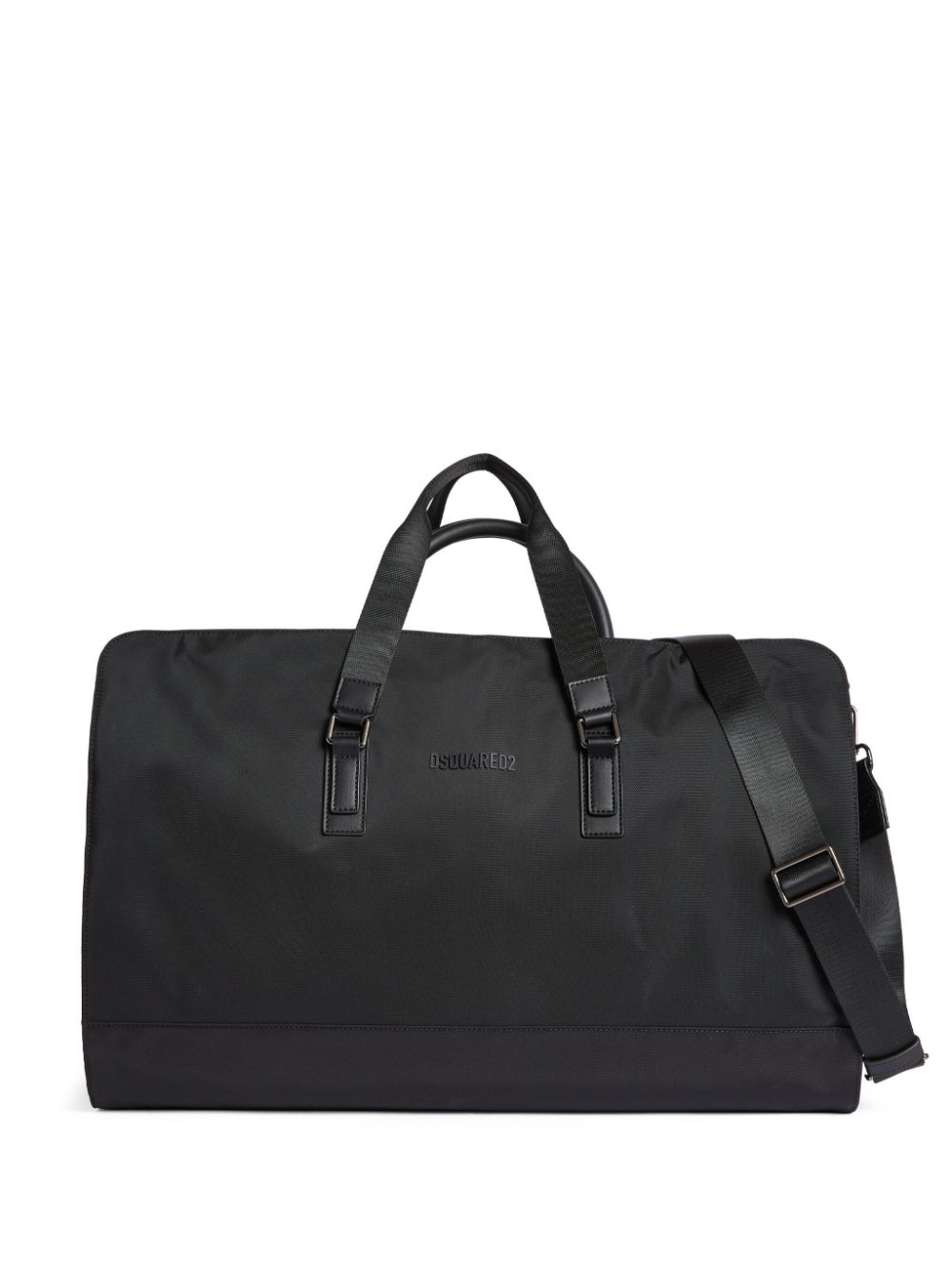 logo-raised zipped duffle bag