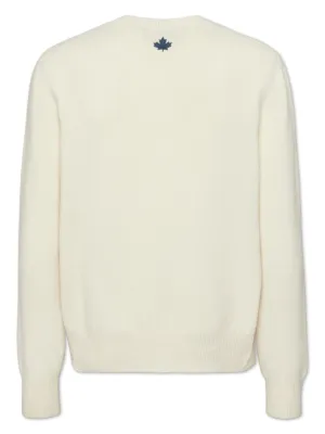 【送料&関税込】Dsquared2 Virgin Wool Crew-neck Sweater Dsquared2 All-Over Printed Virgin Wool Crew-Neck Sweater men