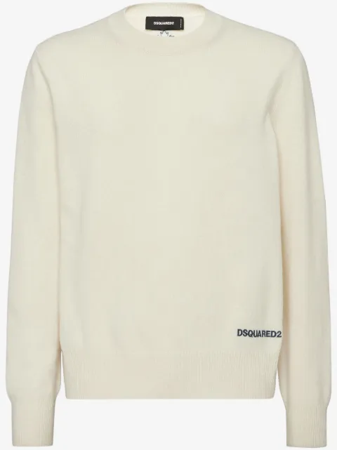 DSQUARED2 logo-print knitted jumper