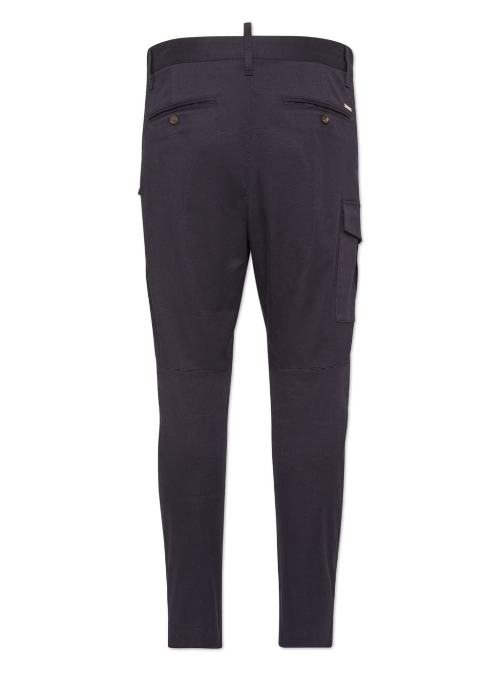 Shop Dsquared2 Tapered Cotton Cargo Trousers In Blue