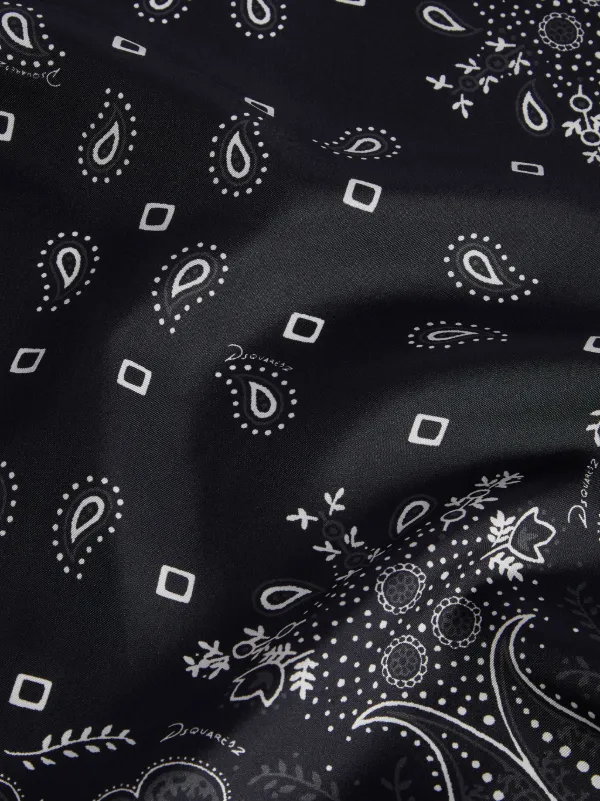 DSQUARED2 bandana-print Silk Scarf | Black | FARFETCH