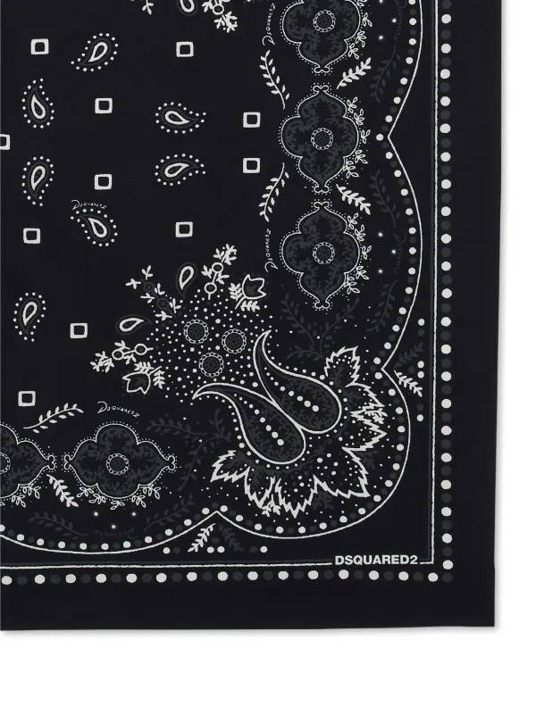 DSQUARED2 bandana-print Silk Foulard | Black | FARFETCH ZA
