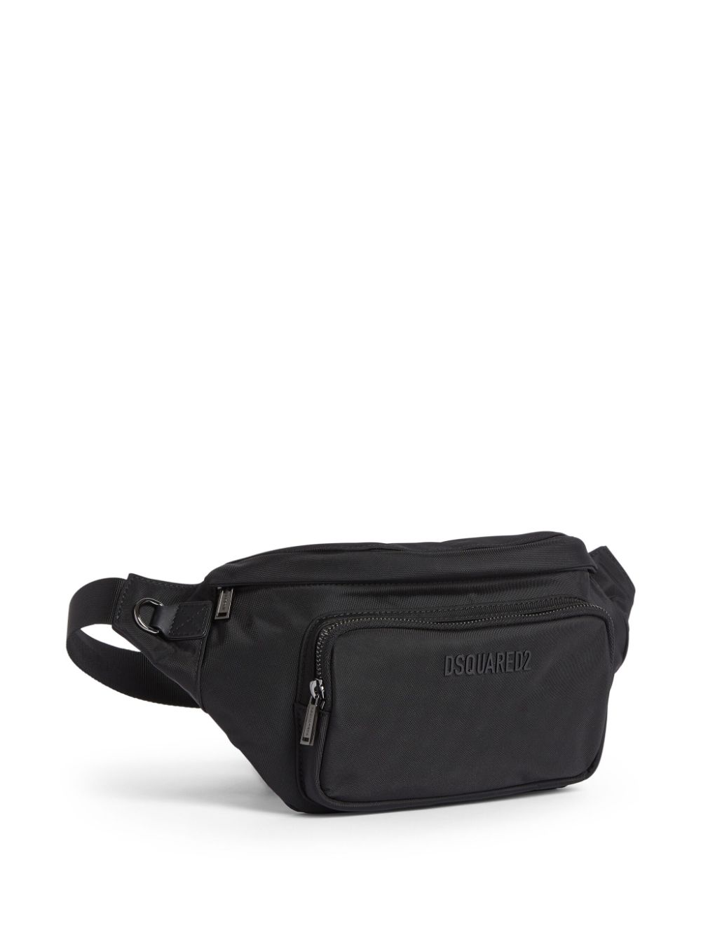 Shop Dsquared2 Logo-embossed Canvas Belt Bag In Black