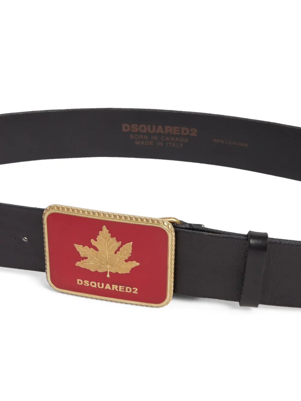 Disqued DSQUARED2 logo-buckle leather belt Men