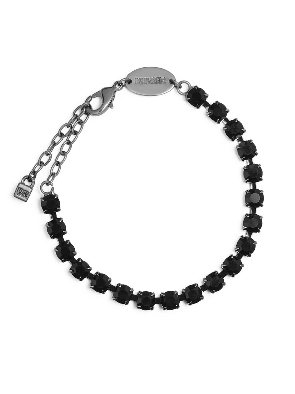 dsquared2 bracelet à ornements en cristal - argent