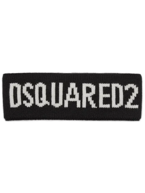 DSQUARED2 intarsia-logo wool head band