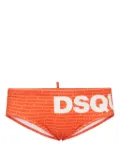 DSQUARED2 logo-print swim trunks - Orange
