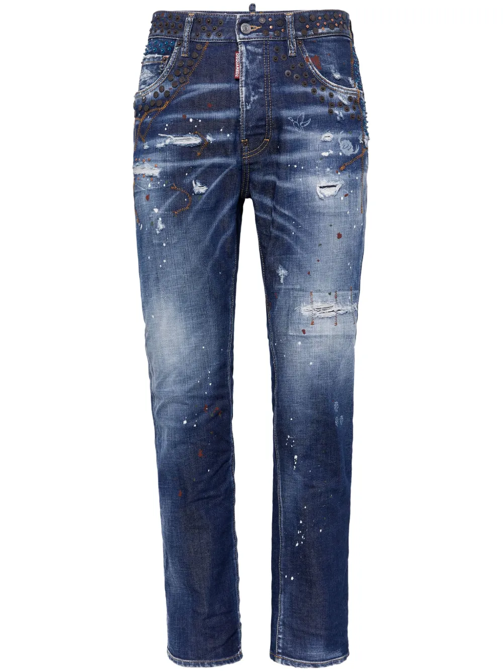 Dsquared2 Mid-rise Slim-fit Jeans In Blue