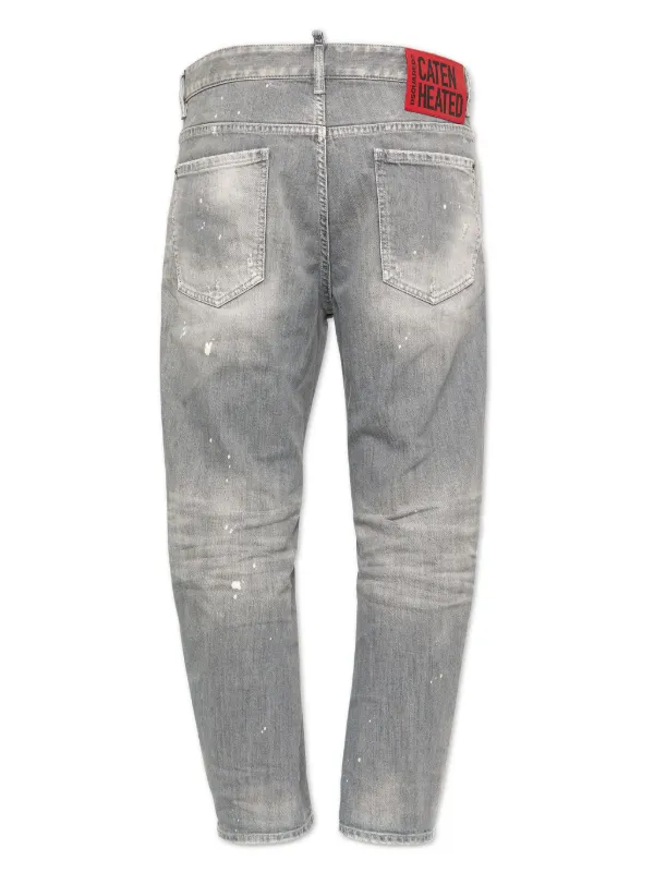 DSQUARED2 ミッドライズ ストレートジーンズ | グレー | FARFETCH JP