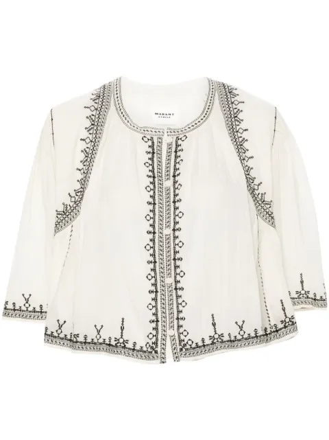 MARANT ÉTOILE Perkins embroidered-detailing blouse