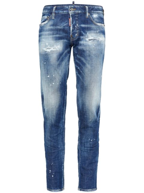 DSQUARED2 paint-splatter straight-leg jeans Men