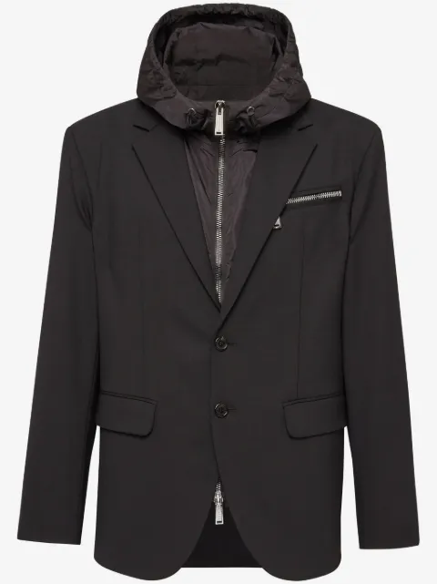 DSQUARED2 single-breasted hooded blazer