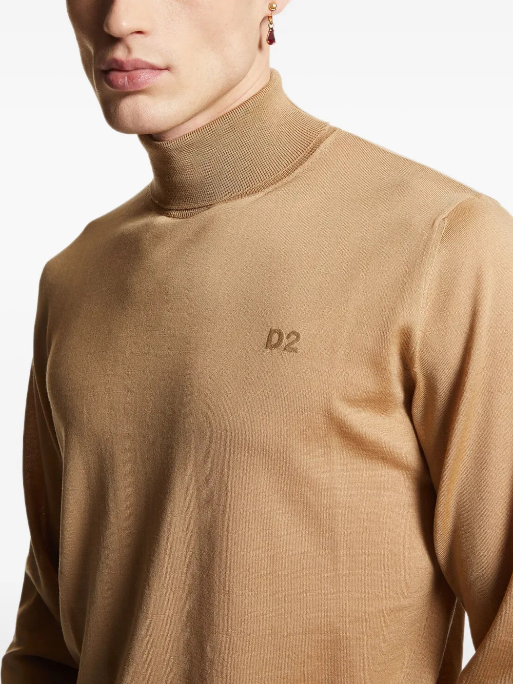 DSQUARED2 Trui met geborduurd logo Beige