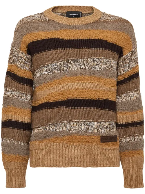 Pull rayé en laine - DSQUARED2 - Modalova