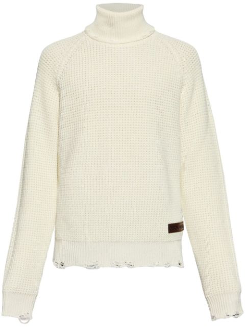 DSQUARED2 logo-patch roll-neck knitted jumper Men