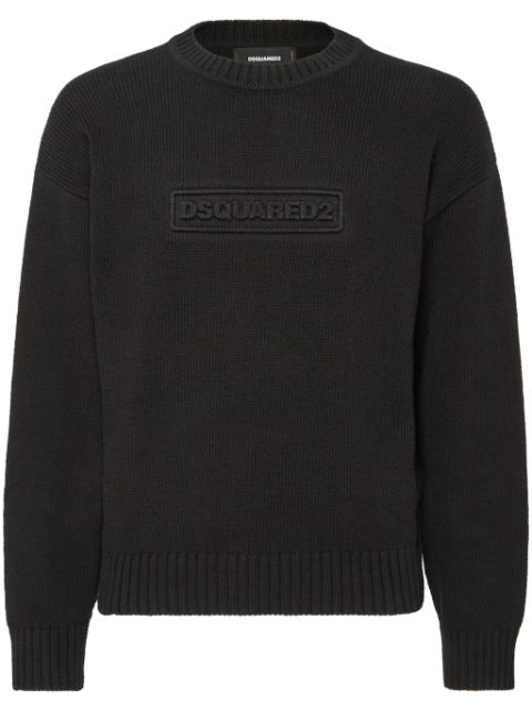 DSQUARED2 logo-print knitted jumper Men