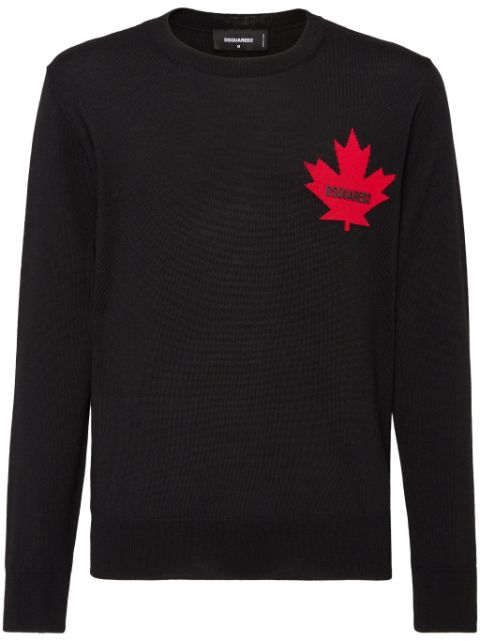 DSQUARED2 intarsia-logo wool jumper Men