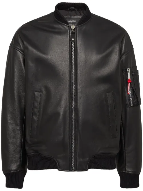 Veste bomber en cuir - DSQUARED2 - Modalova