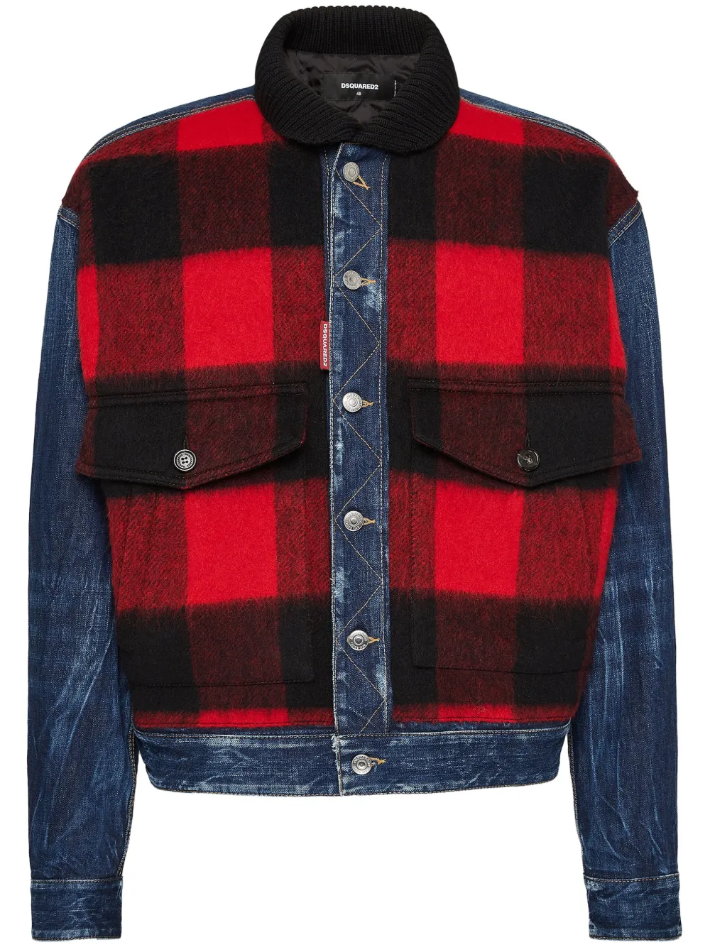 DSQUARED2 check-print denim jacket | Blue | Image 1