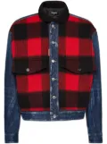 DSQUARED2 check-print denim jacket - Blue