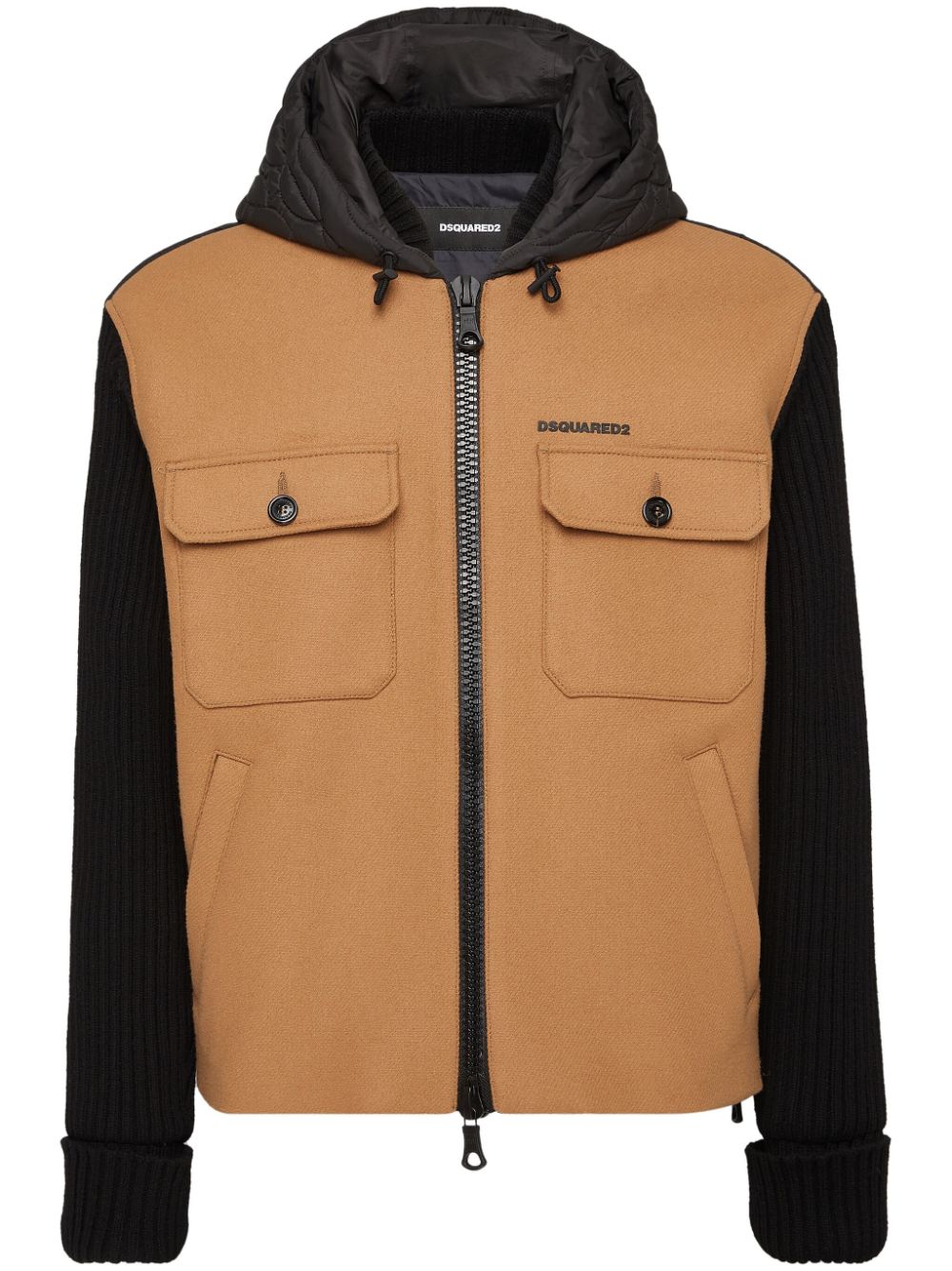 DSQUARED2 quilted hooded jacket - Brown