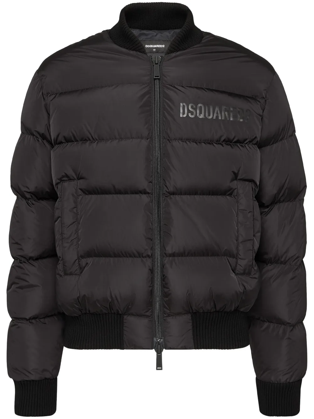 Dsquared2 Logo-print Padded Jacket In Black