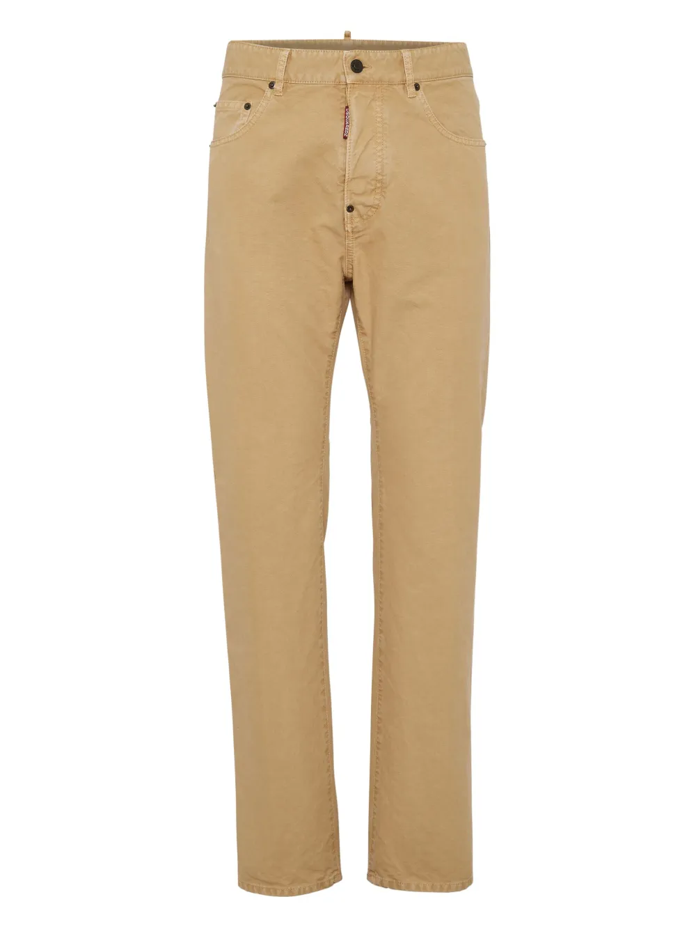 Shop Dsquared2 Logo-print Straight-leg Trousers In Neutrals