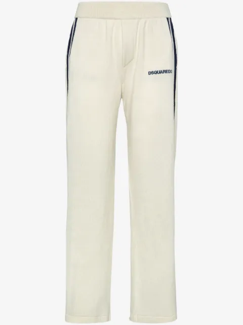 DSQUARED2 pants con logo bordado y rayas laterales