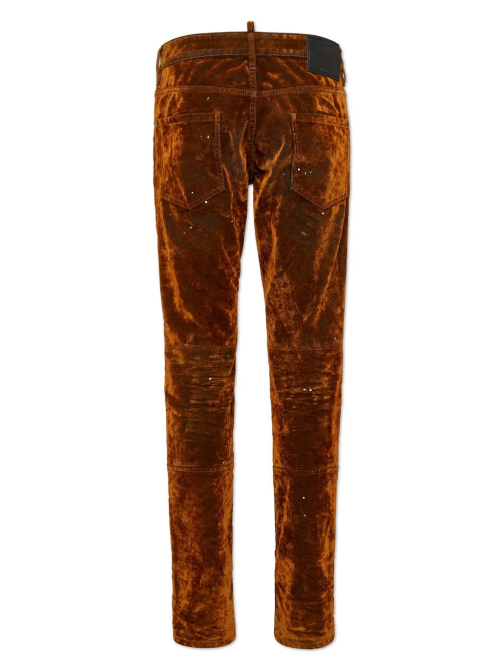 Shop Dsquared2 Skinny-cut Velour Trousers In Brown
