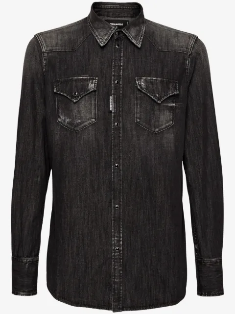 DSQUARED2 Hemd aus gewaschenem Denim